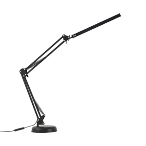 Economic LED Office Desk Lamp Work Table Lamp Long Metal Swing Arm Reading Desk Lamp with Base Standing