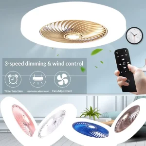 Electric Ceiling Fan Lamp with Integrated LED Light for Bedroom and Dining Room