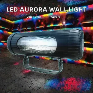 Electric LED Dynamic Aurora Atmosphere Wall Light Multicolor Water Ripple Projection Lamp for Garden, Bar, and Club