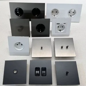 Electrical Home Metal Home Minimalist Brass Lever Electrical Wall Electric Light Switch Panel Toggle Wall Switch and Socket