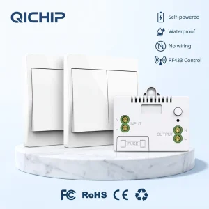 Electrical Remote Control Self-Powered Switch Panel Push Button Wireless Kinetic Waterproof Light Wall Switch