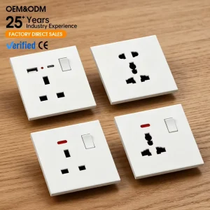 Electrical Wall Switch Socket 1 2 3 4 Gang 2 Way for Household