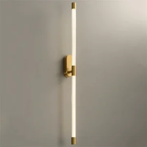 Electroplated Copper Color Wall Lamps Iron Art Luxury Lines Wall Lights Bedroom Lamp Living Room Background Wall Decor Lighting