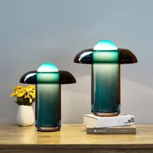 Elegant Designer Table Light Hand blown Glass Green Table Lamp for Hotel Bedroom Bedside Modern Luxury Table Lamp