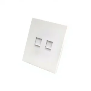 Embedded Wall Mounted Socket 1 Outlet 2 Gang 2 Way Switch Type 10A ABS Material
