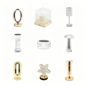 Energized USB Touch Atmosphere Night Light Bedroom Dining Room Living Room Hotel Crystal LED Table Lamp
