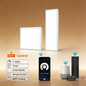 Energy-Efficient Smart Dimmable Panel Light with Voice Control App Adjustable 300x1200mm 36W