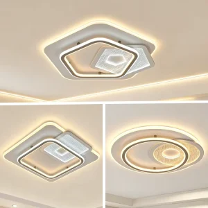Energy-Saving Acrylic 116W Smart LED Ceiling Lamp with Remote Control for Bedroom Living Room