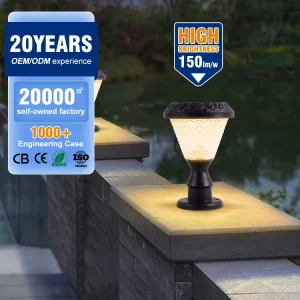 Energy Saving Modern Outdoor Garden IP65 Waterproof ABS Pathway Decoration 10W Led Gate Solar Lawn Lamp