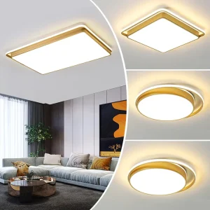 Energy Saving Surface Mounted Ceiling Light for Dining Room Bedroom Living Room Gold Smart Home LED Ceiling Lamp