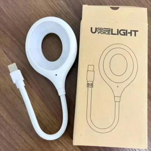 English Voice 3 Colors Energy Saving LED Lights Smart Voice Control Night Light USB Plug in Foldable Ring Reading Desk Lamp LED