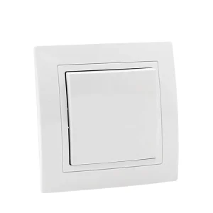 Euro 1 Gang 1 Way Wall Switch Single Pole 10A 220V Electrical Light Switch Compatible for Home Use Germany Russia Standard