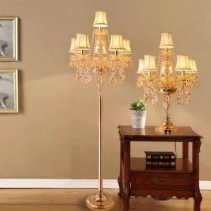 European Luxury Crystal Floor Lamp