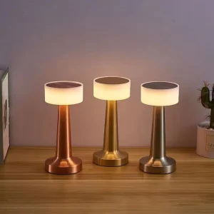 European Modern LED Night Light Rechargeable Iron Table Lamp
