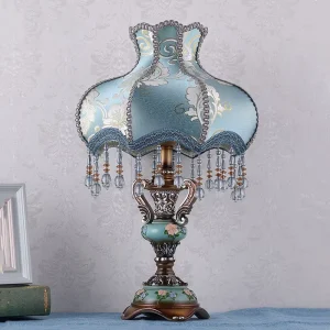 European Nordic Vintage Decorative Antique Bedroom Luxury Light Contemporary Table Lamps With Shade