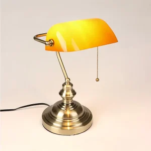 European Simple Design LED Glass Reading Desk Lamp for Study Meeting Room Villa Retro Table Light