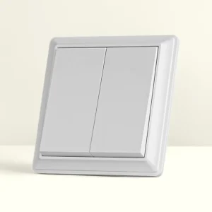 European Standard 10A 220V White Modern Double-Pole Wall Light Switch PC Plate 1/2 Gang 2 Way Electrical Switch for Home