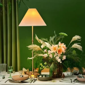 European Style 23 Inches Cordless Rechargeable Table Lamp for Restaurants Decorative Desk Light Flexible