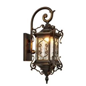 European Style Aluminum Alloy LED Outdoor Wall Light IP65 Waterproof Garden Decorative Vintage Wall Lamp