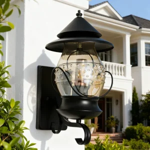 European Style Courtyard Waterproof Wall Lamp Living Room Background Wall Decoration Lamp American Simple Bedroom Lamp