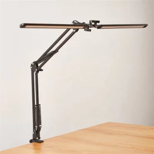 European Style Double Heads Desk Lamp Clip on Folding Nail Salon Desk Lamps