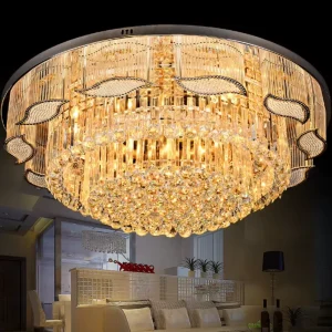 European Style Large Round LED Chandelier Ceiling Light with Switch Control