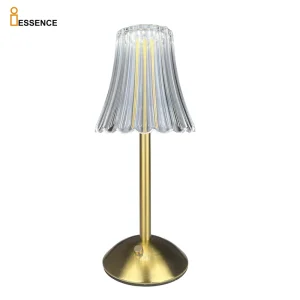 European Style Natural Led Crystal Desk Light Diamond Rose Table Lamps for Bedroom Touch Control Stepless Dimming and 3 CCT