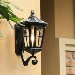 European Style Outdoor Wall Lamp Black Balcony Waterproof Outdoor Lighting Garden Villa Courtyard LED Terrace Wall Lamp