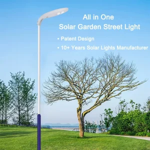 European Style Waterproof Outdoor Integrated Solar Powered Garden Street Light with Smart Control