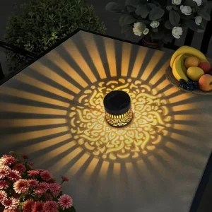 European and American Style Hollow Iron Art Warm Glow LED Night Security Weatherproof Garden Path Decorative Solar Wall Light
