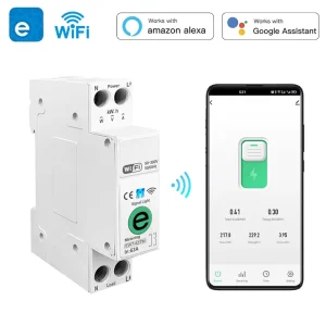Ewelink WiFi Smart Switch 63A Adjustable Circuit Breaker APP Remote Control Energy Monitor Work with Alexa