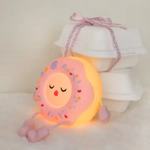 Exquisite Modern Home Decor Touch DC USB Charging Night Light Cartoon Donut Bedside Lamp for Baby Sleeping