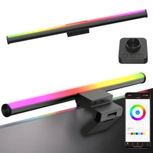 Eye Care Technology Modern Office Desk Computer Monitor Lamp App USB WiFi Adjustable Color Temperature Dimmable LED Lights Bar
