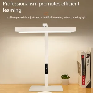 Eye Caring Desk Lamp for Kids Wide Panel Study Light with Touch Control Dimmable Table Lamp for Homework & Reading