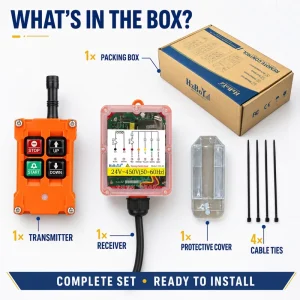 F21-2S 433MHz Push-Button Remote Crane Pendant Control, 12-Month Warranty, Industrial Use