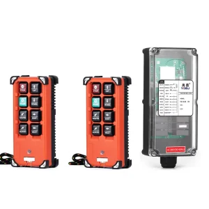 F21-E2B 6 Single Speed Button Industrial Wireless Remote Control with Key Switch 10A 220V
