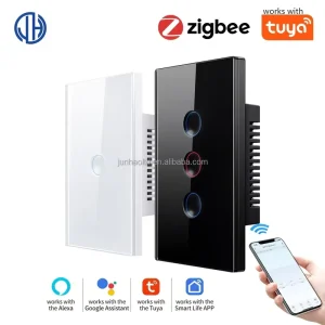 FCC SAA Certified Touch Groove Concave Glass Button Interruptor Wireless Inteligente Wifi Light Switch Wall Smart Home Electric