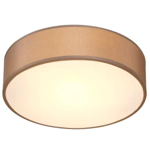 Fabric Ceiling Light with Jute Acrylic Lampshade, Remote Control, Iron Base, 3xE14, Max 40W, 6000K, IP20