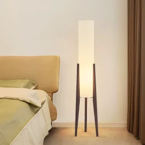 Fabric Wooden Floor Lamp Bedroom Living Room Personality Study Floor Lamp