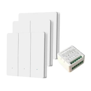 Factory 1/2/3/4 Gang EU/UK Smart Wi-Fi Wall Push Button Light Switch Compatible with Alexa and Google Home