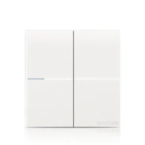 Factory Customized White PC BS 2 Gang Wall Light Switch