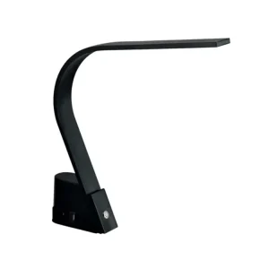 Factory Desk Light Hotel Home Bedside Desk Lamp Black Dimmable Eye Caring LED Table Lamp with USB and Outlet