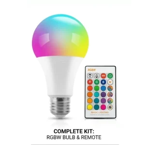 Factory Direct AC85 265V RGBW LED Bulb 3W E27 Smart Light Bulb with Remote 16 Color Changing Dimmable for Party Home Lighting