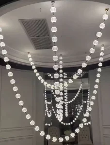 Factory Direct French Pearl Necklace Large Chandelier for High Ceilings, Duplex Villas, Living Rooms, Hotels, Showrooms