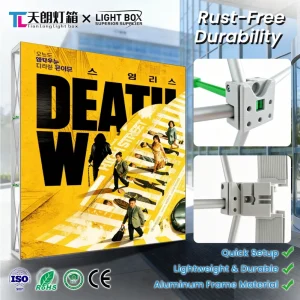Factory Direct Pop-Up LED Light Box, Straight Wall Type, for Exhibition Booths