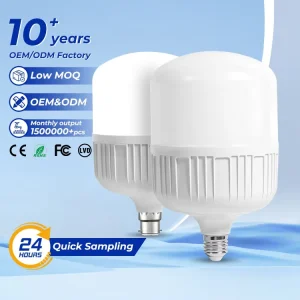 Factory Direct Price 2 Years Warranty T Shape 5W 85W AC 6500K PP E27 B22 LED Lighting Bulb CRI 80 90 15000 Hours 90 Lm W