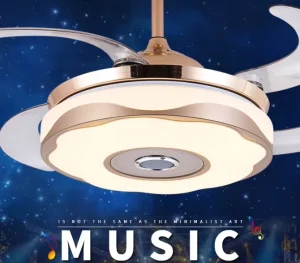 Factory Direct Retractable Ceiling Fan with Lights, Remote, Dimmable 3CCT, Reversible BLDC Motor and ABS Blades