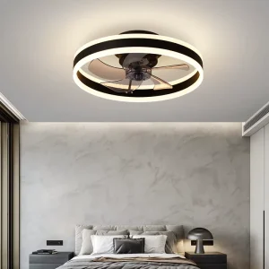 Factory Direct Round Bedroom Dining Room DC Inverter Quiet LED Lighting Ceiling Fan with Remote Control