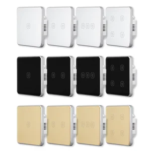 Factory Direct Sale 1 2 3 4 Gang No Neutral With Neutral Optional No Capacitor Touch Glass Panel Tuya ZigBee Smart Wall Switch