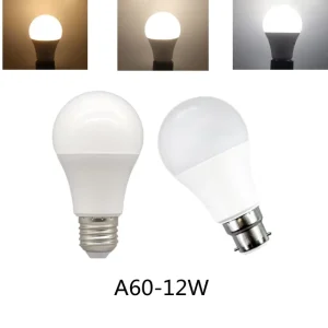 Factory Direct Sale LED Global Lamp A60 12W 80lm W E27 B22 220 240V IP20 LED Bulb for Indoor Lighting
